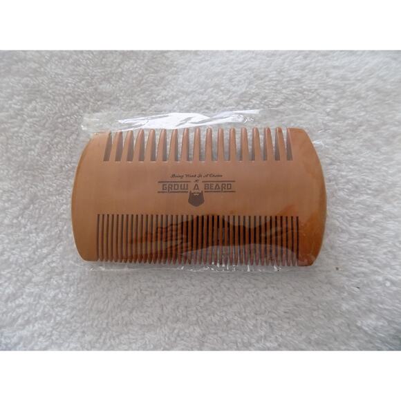 Grow A Beard wooden beard comb mustache grooming NEW - Picture 3 of 3